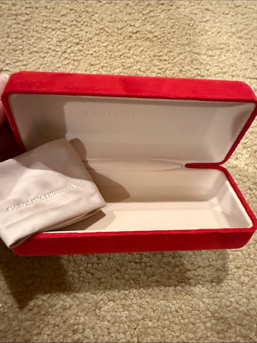 Carolina Herrera Eyeglasses Case Red